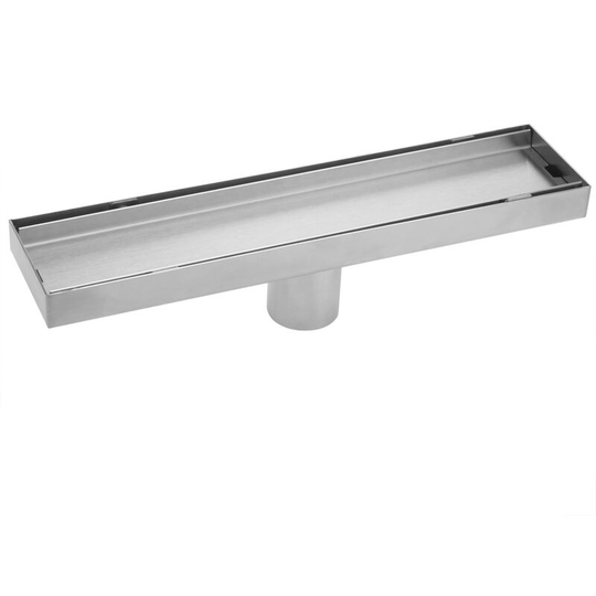 Shower drain linear channel 30cm stainless for tile insert matte - Primematik