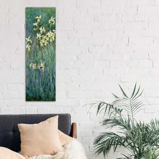 The Yellow Irises by Claude Monet - Panoramic Painting Print on Canvas