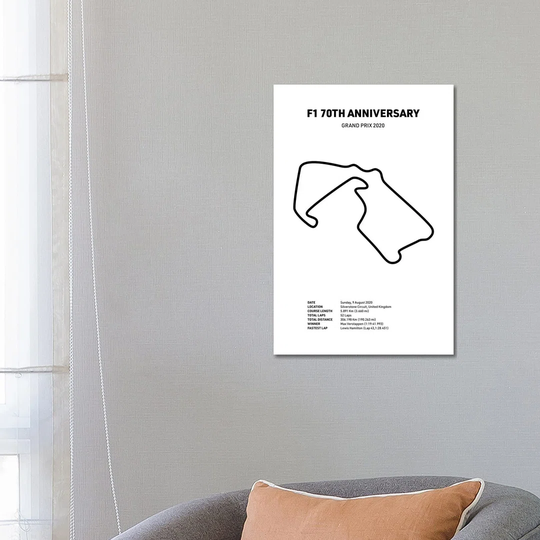 Formula 1 70th Anniversary (White) by avesix - Wrapped Canvas Graphic Art