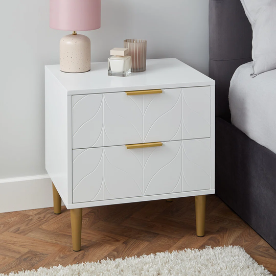 Flloyd 2 Drawer Bedside Table