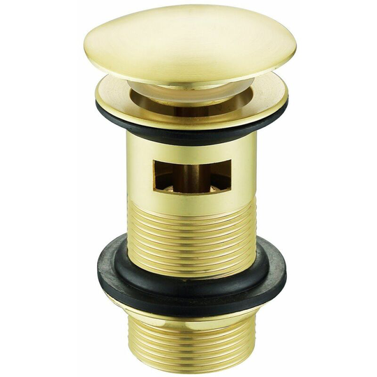 Architeckt - Slotted Design Sprung Basin Waste Brushed Brass Finish g 1 1/4