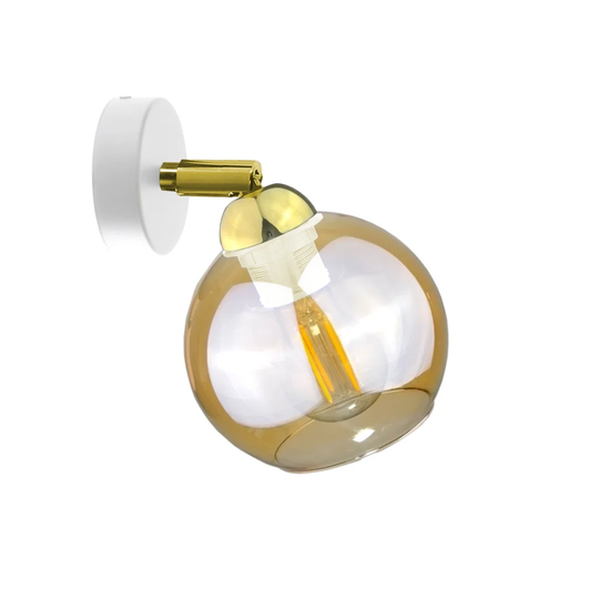Ortley 1 - Light White/Gold Wall Spotlight