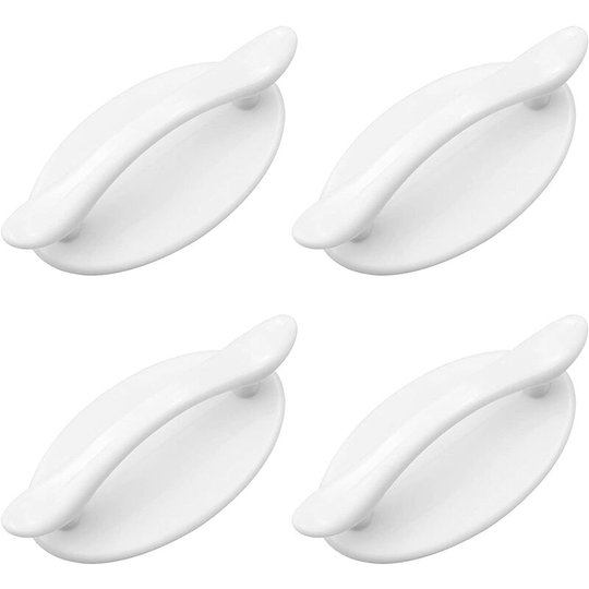 4 Pieces Self Adhesive Plastic Door Handles Self Adhesive Cabinet Handle Window Adhesive Handle Instant Door Armrest for Cupboard Drawer