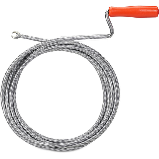 Relaxdays - Drain Snake with Claw, Mechanical Pipe Cleaning Spiral, Clog Remover Toilet, Tub & Sink, 9mm x 5m, Silver