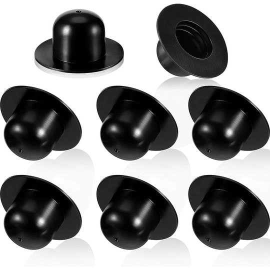 8 Pieces Swimming Pool Drain Plugs Replacement Inground Pool Filter Pump Strainer Hole Plug Wall Stopper Compatible with Betterlife Pools (Black)