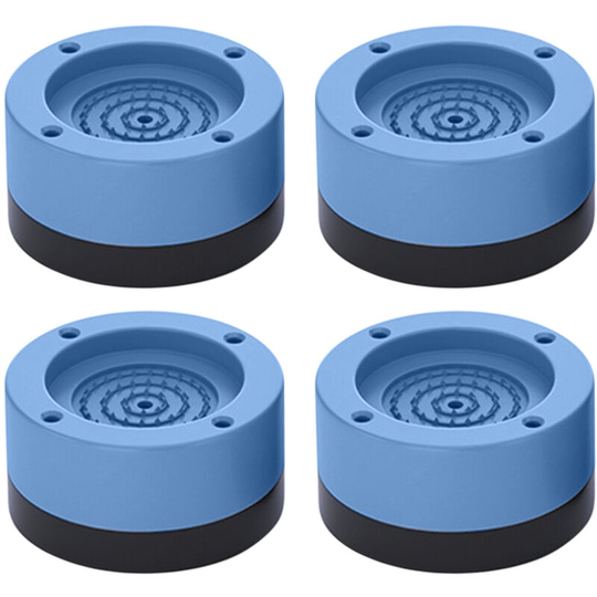 4 Pack Washing Machine Feet Pads Anti Vibration Non-Slip Shock and Noise Cancelling Height Adjustable Pads, Blue&3.5CM - Blue&3.5CM