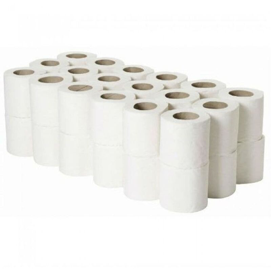White Toilet Roll 2 Ply White (Pack 36) - White - Valuex