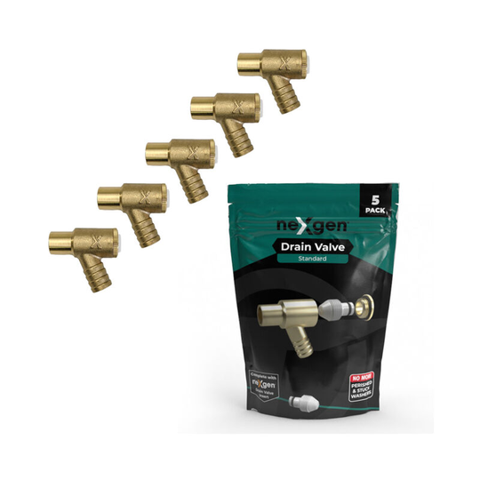 Standard 15mm Drain-off Valve ( s) - 5 Pack - Nexgen