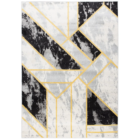 Gorou Flatweave Black/Yellow/Grey Rug