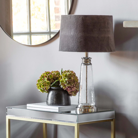 Coil 61Cm Silver Table Lamp