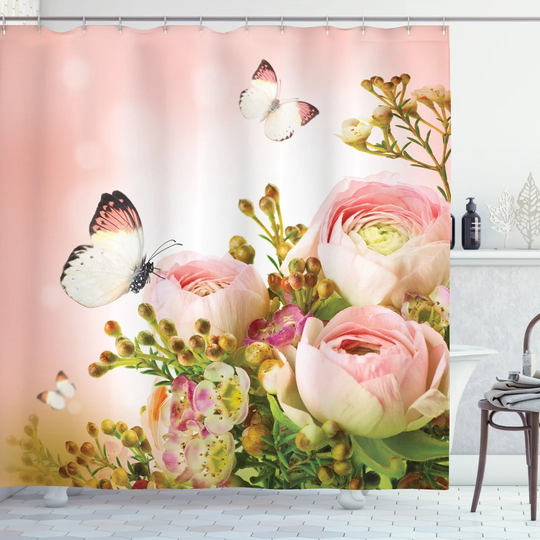 Bevyn 13 Piece Polyester Shower Curtain Set