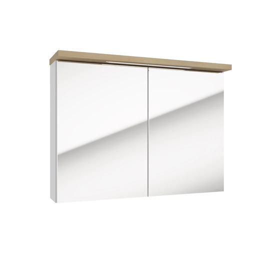 Buzzell 80cm x 60cm Surface Mount Mirror Cabinet with LED Lighting