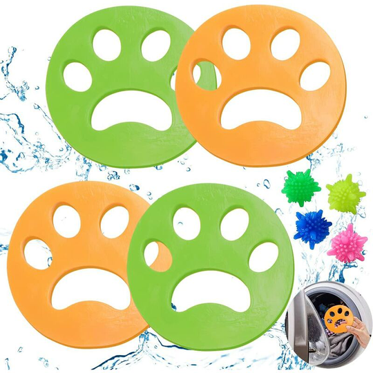 Hair Washing Machine, Anti Hair Washing Machine, 4 Pieces Pet Fur Catcher Hair Filter Remove Clothes Epilator, Used for Cleaning Pet Hair and Cotton