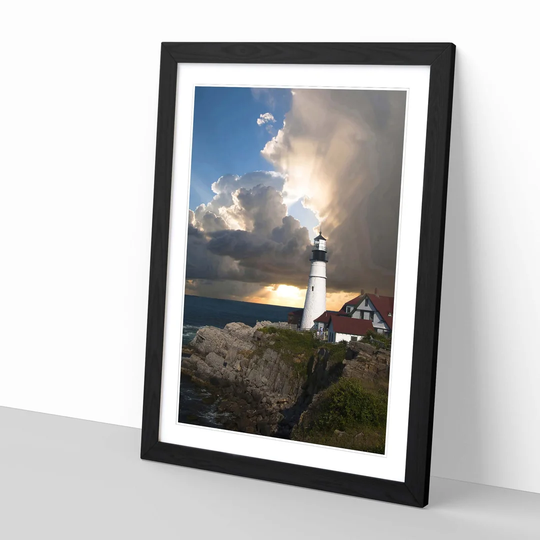 'Lighthouse Landscape' Framed Photographic Print