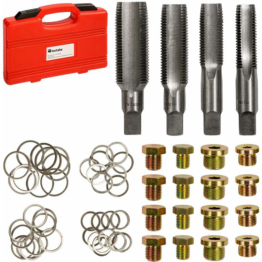 Oil drain plug repair kit - oil drain plug, oil drain valve - silver