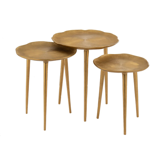 S/3 Side Tables Irr Met Gd (45X45x52cm)