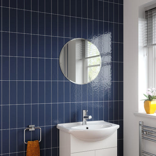 Alpine Glacies Round Bevelled Edge Bathroom Mirror 500 x 500mm
