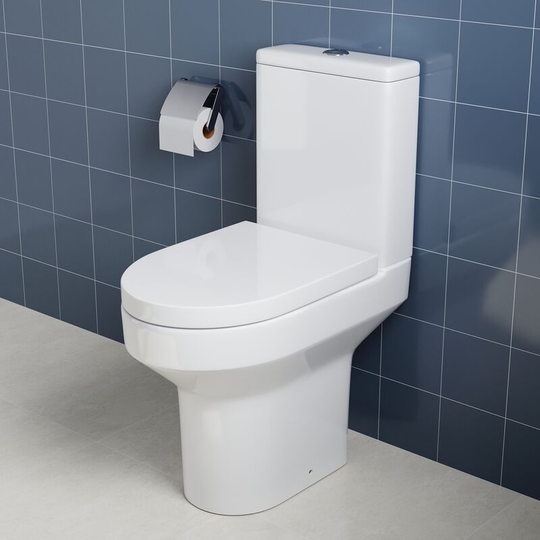 Elegant - Toilet Unit Back to Wall Toilet Unit White with Concealed Cistern wc Unit Close Coupled Ceramic Toilet Bathroom