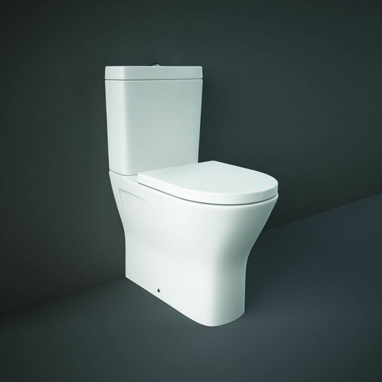 Rakceramics - rak Resort Close Coupled Back to Wall Rimless Toilet wc Soft Close Seat - White
