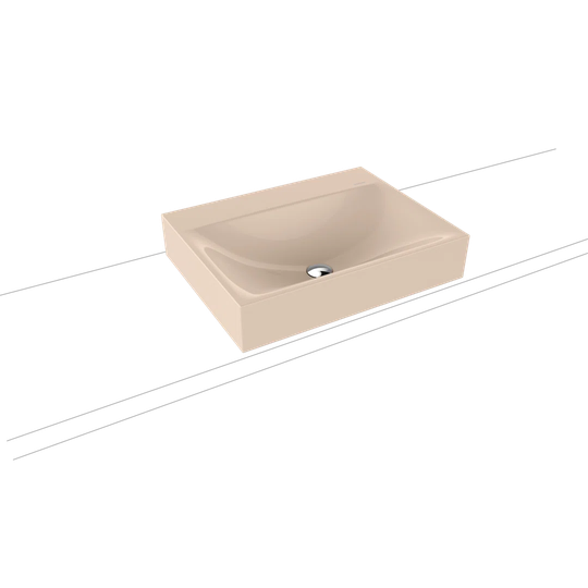 Silenio Bahama Beige Steel Enamel Rectangular Bathroom Sink