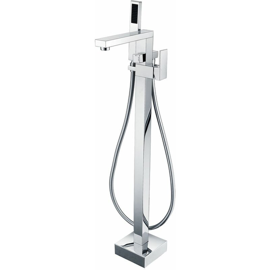 Chrome pedestal bathtub mixer tap - Sirius
