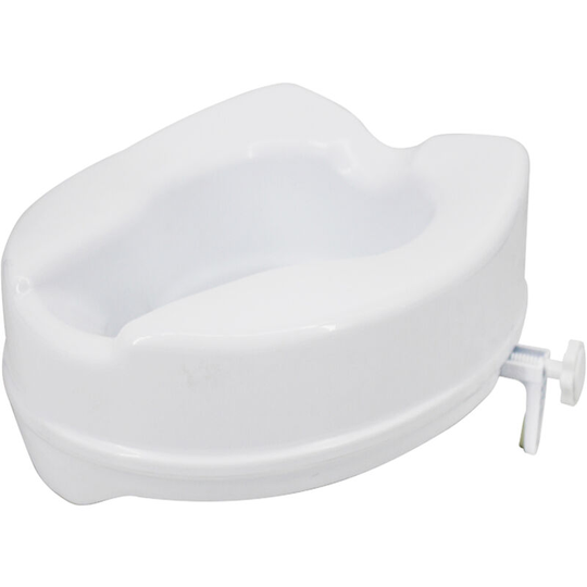 Raised Toilet Seat with Lid 300 Lbs Heavy Duty Elevated Toilet Seat with Tightening Clamps Raised Toilet Seats for Most Elongated Toilets, 6in
