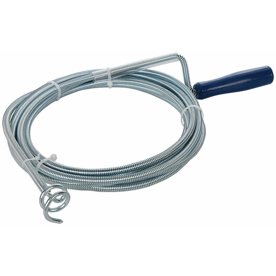 5m Corkscrew Drain Auger Probe Flexible Spring Wire Waste Pipe Unblocking Tool