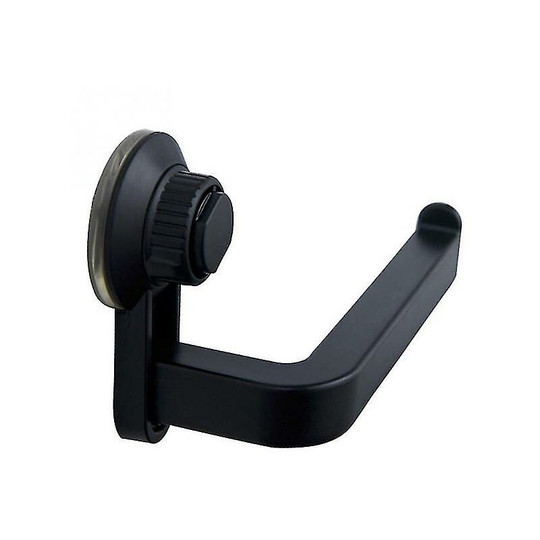 Suction Cup Holder Kitchen Bathroom Storage Waterproof and Moisture-proof Towel Rack Toilet Paper Holder (Black)