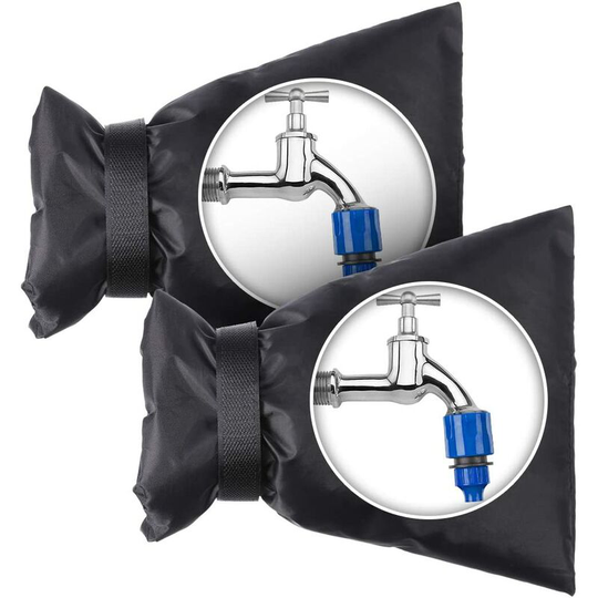 Faucet Cover, Anti-Freeze Faucet Garden Faucet Cover Garden Faucet Cover Winter Resistant Bag Cover Tap Tarp - 18.5 * 14cm (2pcs) - Litzee