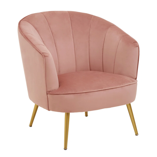 Aamora 75Cm Wide Velvet Armchair
