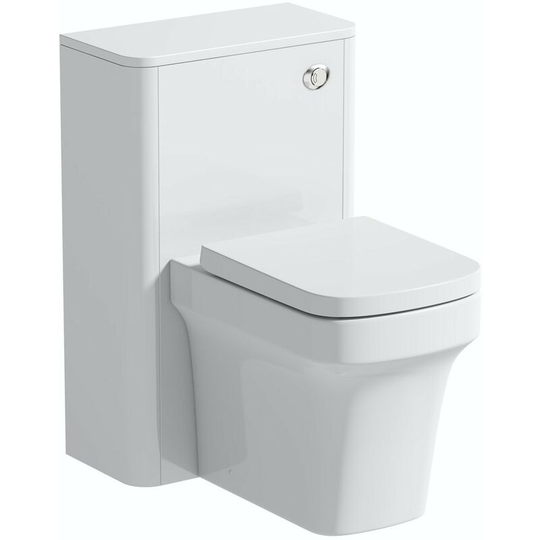 Mode - Carter white back to wall unit and toilet with soft close seat - White