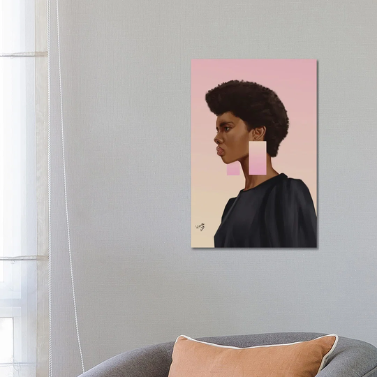 Peachy by Adekunle Adeleke - Wrapped Canvas Gallery-Wrapped Canvas Giclée