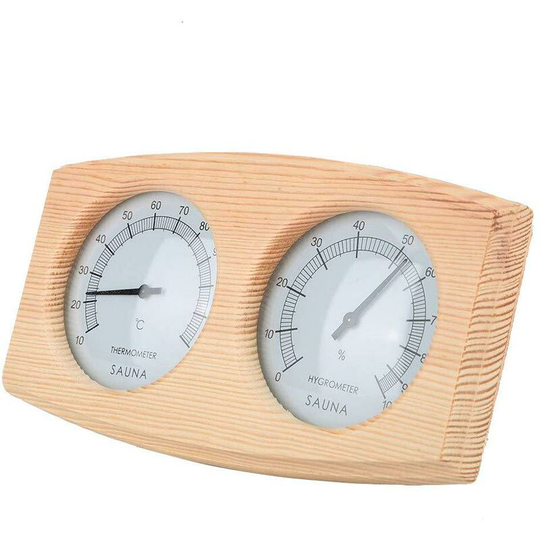 Wooden Sauna Thermometer, Betterlife Sauna Thermometer and Hygrometer 2 in 1 Sauna Thermo-Hygrometer for Sauna, Steam Sauna, Bio Sauna and Infrared