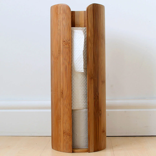 Saroyan Bamboo Free Standing Toilet Roll Holder