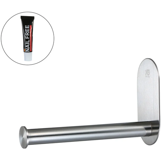 Nail-free Wall-mounted Kitchen Towel Holder 304 Stainless Steel Paper Holder Tissue Holder Paper Towel Holder Paper Towel Storage Rack - Small