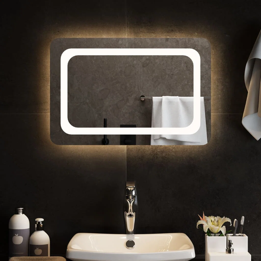 Abularach Lighted Wall Mounted Bathroom Mirror