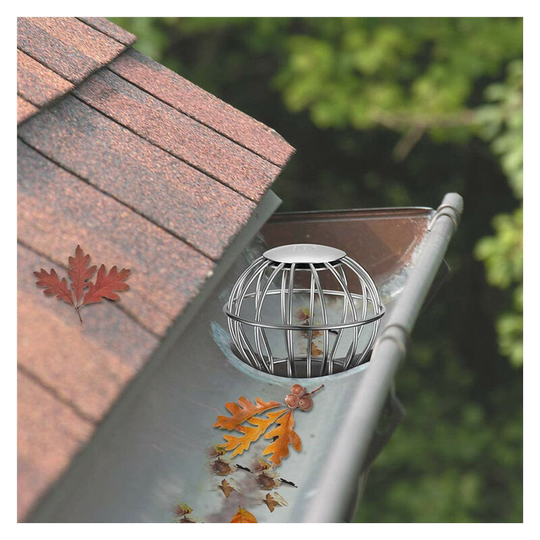 Downpipe Gutter Guard Balloon Filter Strainer Stainless Steel Exterior Roof Filter Net Silver (50)