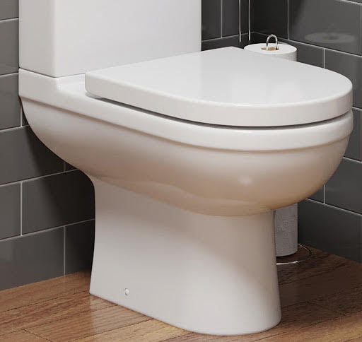 Ceramica Milan Soft Close D-Shape Toilet Seat - Top Fix White