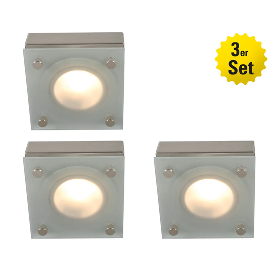 8cm Square Recessed Downlight Housing Set
