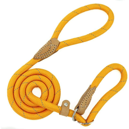 Dog Training Leash Lasso Reflective Leash Lead for Small, Medium, Large and Very Heavy Dogs - 1.0cm Diameter x 150cm Long (Orange)