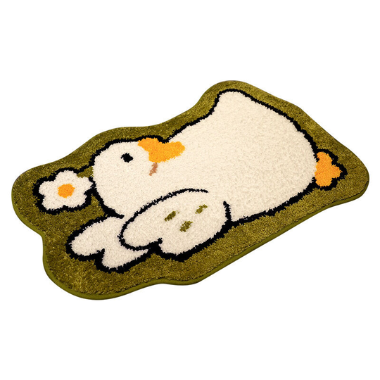 Sunflowergb - Cartoon Bath Mat, Cute Bathroom Bath Mat Goose Shaped Bathtub Mat Non Slip Washable Plush Shower Mat