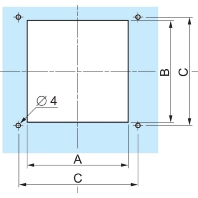 NSYCAG130x110LM - Ventilation plate for cabinet NSYCAG130x110LM