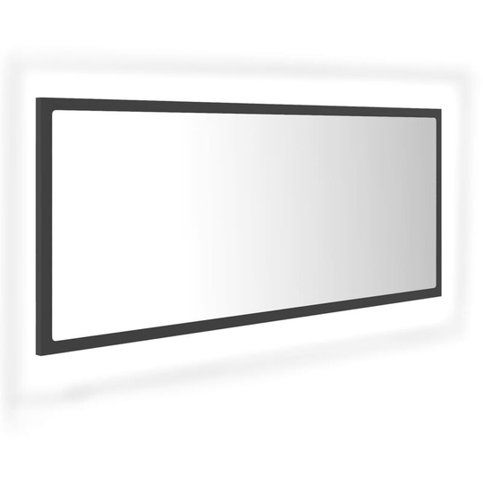 Vidaxl - led Bathroom Mirror Grey 100x8.5x37 cm Acrylic Grey