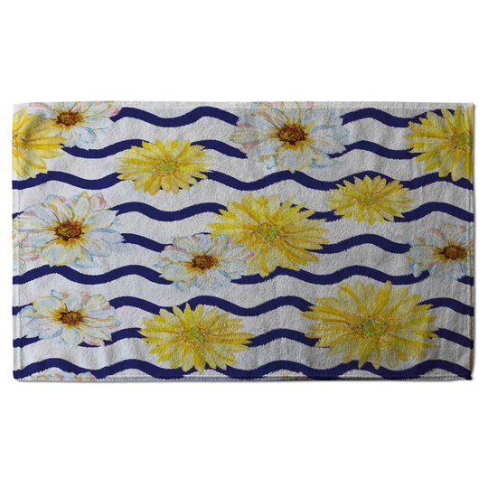 Flowers and Zig Zags Kitchen Towel