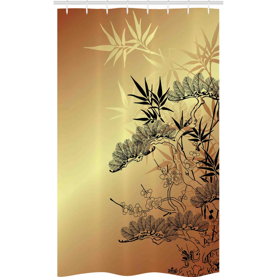 Imee 8 Piece Polyester Shower Curtain Set + Hooks