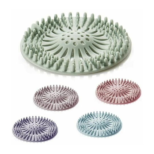 for Kitchen Bathroom Shower Drain Covers5 Pieces Silicone Shower Hair Catcher Filter Tube Drain Hair Catcher Stopper with Suction Cup