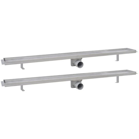 Vidaxl - Linear Shower Drain 2 pcs 1030x140 mm Stainless Steel