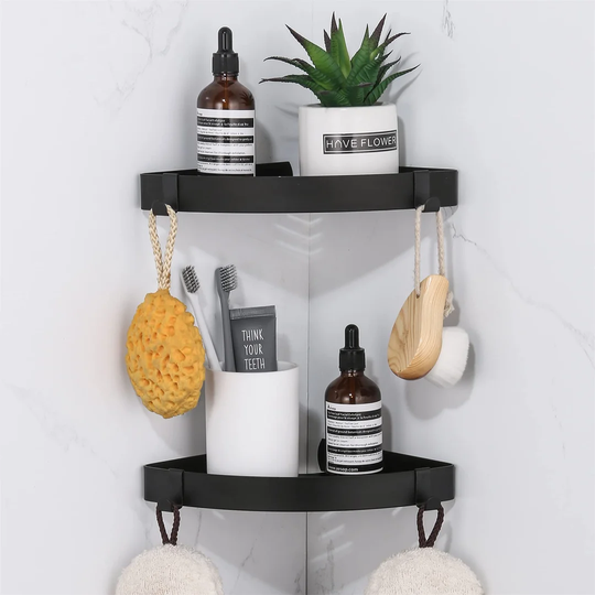 Schiffer Adhesive Mount Stainless Steel Shower Shelf