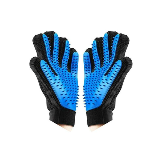 Beauty Gloves Massage Dog Cat Cleaning Brush Bathtub Animal Massage Comb Epilator Long Hair Short Rubber-A Pair Of Blue Pet Bath Gloves