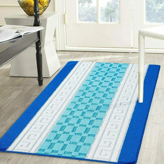 Dram Flatweave White/Blue Rug